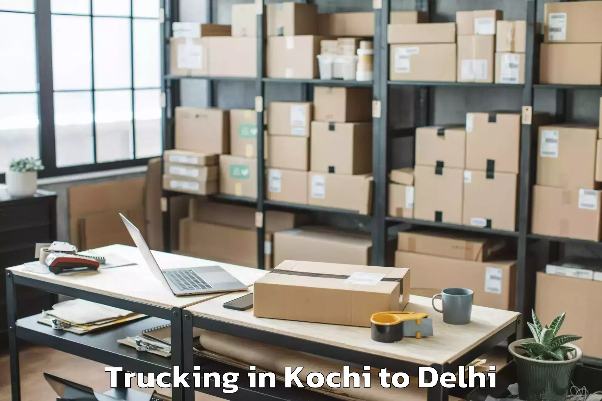 Book Kochi to Parsvnath Mall Akshardham Trucking